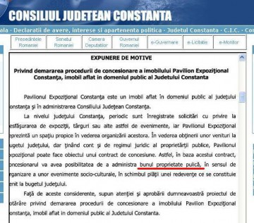Se concesionează Pavilionul Expoziţional, un bun proprietate p...!!!